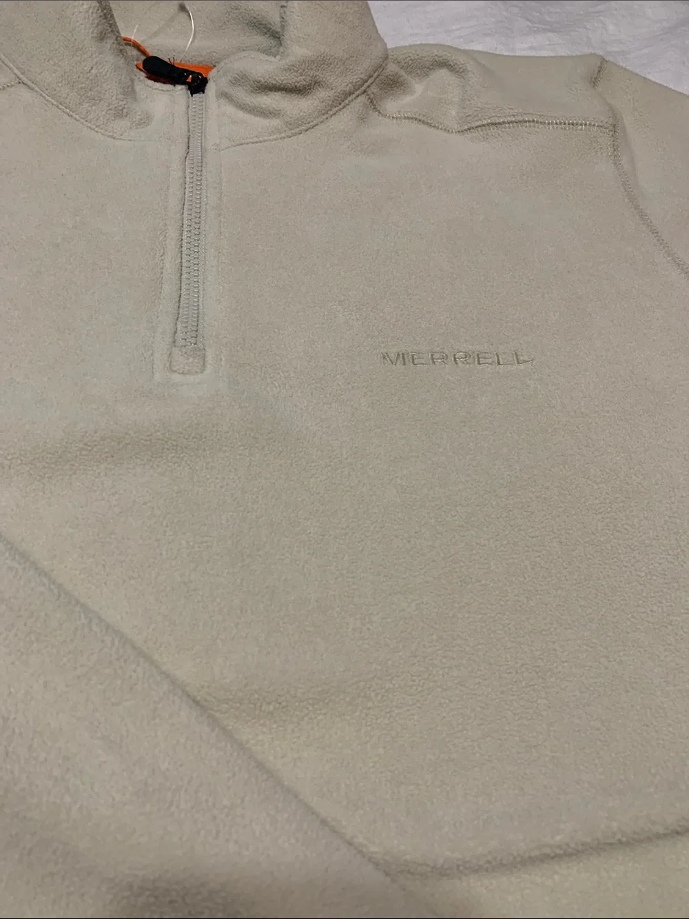 Merrell Men's Cream Quarter-Zip Fleece Pullover